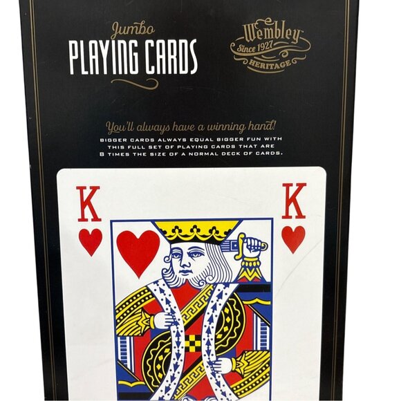 Jumbo Playing Cards Wembley Heritage Novelty 8X Size Deck New - Picture 2 of 3